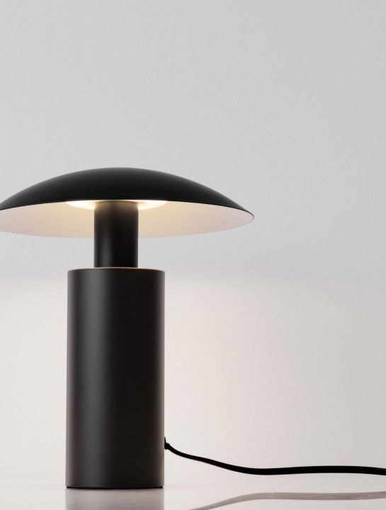 Lampa de masa Karpos Negru Ø20 x H 22,5 cm - Img 5