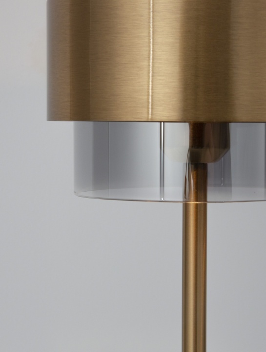 Lampa masa / veioza Sianna Smokey / Auriu Ø18 x H 47 cm - Img 3