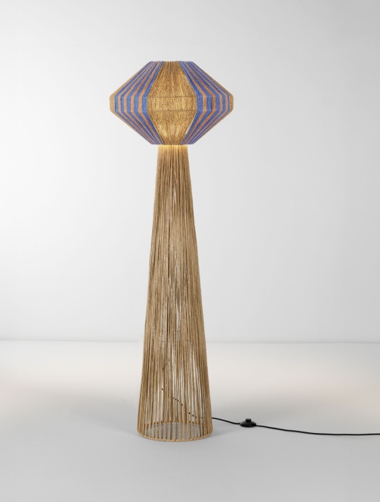 Lampadar Abby Natural / Blue / Yellow Ø50 x H 152 cm - Img 4