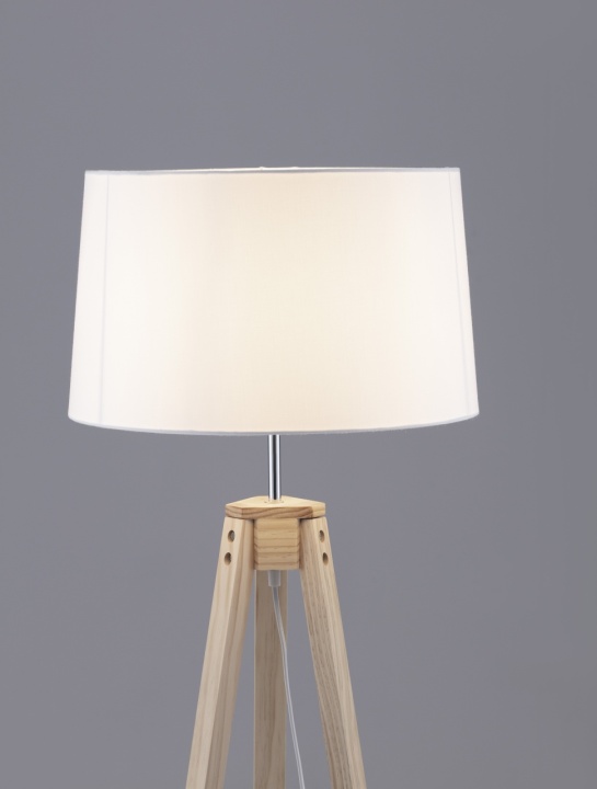 Lampadar Le Roy Natural / Alb Ø50 x H 145 cm - Img 5