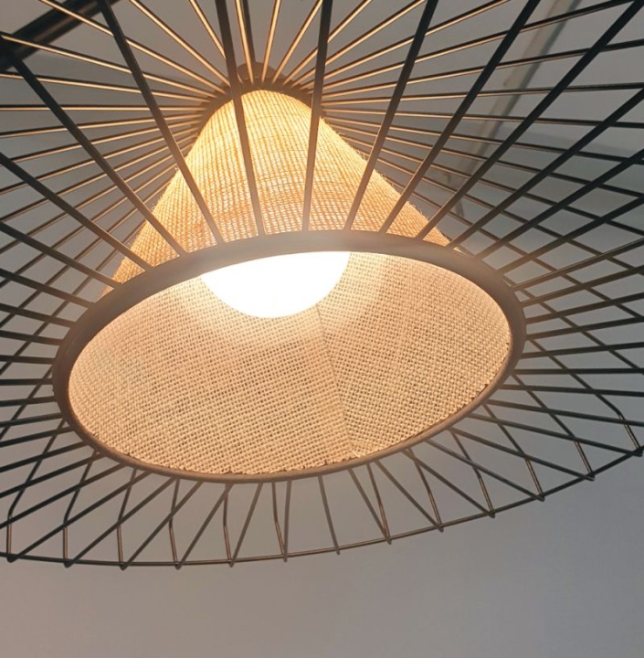 Lampadar natural Mona - Negru / Lemn deschis - Img 4