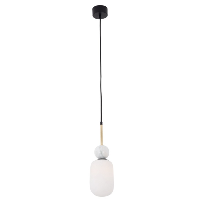 Pendul Aurea 1xE27 - Negru mat, Gold Matt - Img 2