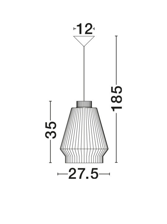 Pendul Bredo Negru Ø27,5 x H 185 cm - Img 3