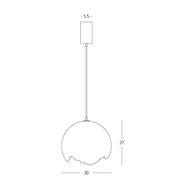 Pendul Brescia 1xE27 LED - Alb - Img 5