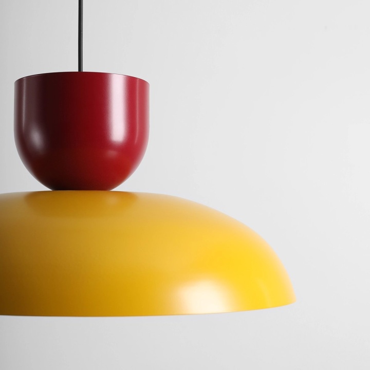 Pendul Ella 47 cm 1xE27 - Muștar + Roșu vin - Img 4