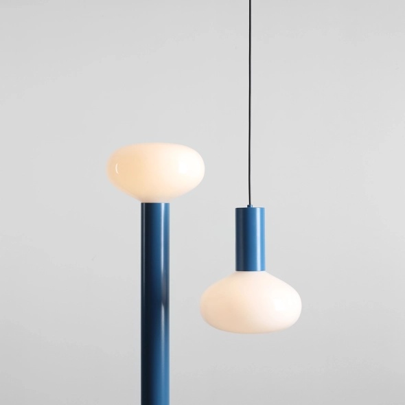 Pendul Flo 26 cm 1xE14 - Albastru deschis - Img 5
