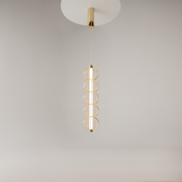 Pendul Golden Cage Ø 13.9 cm 3000K - Auriu - Img 2