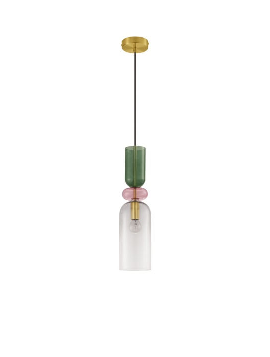 Pendul Murano Gri / Auriu Ø10,8 x H 198 cm - Img 2