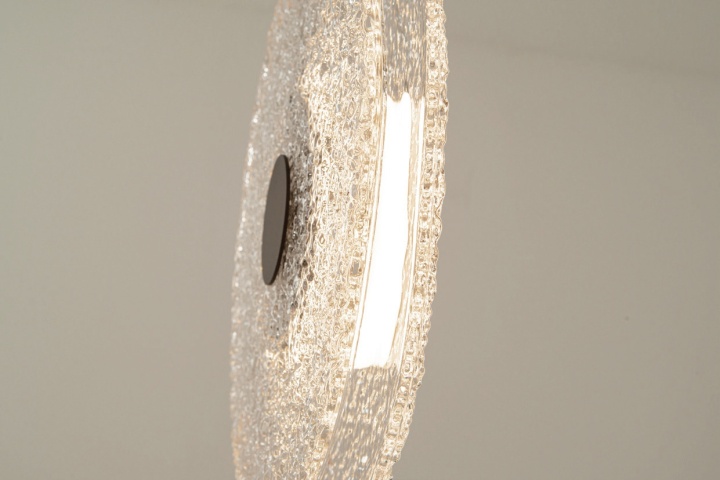 Pendul Ovale Materia LED 3000K - Negru mat, Transparent - Img 5