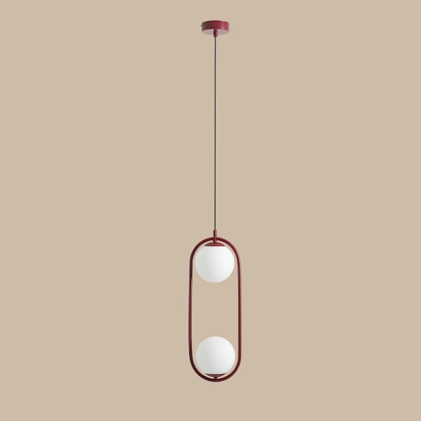 Pendul Riva 18,5 cm 2xE14 - Roșu vin - Img 4