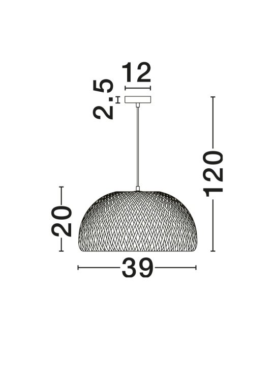 Pendul Scarlet Natural Ø39 x H 120 cm - Img 3