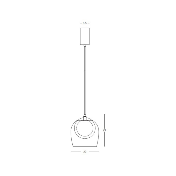 Pendul Treviso 3000K - Negru mat, Transparent - Img 3