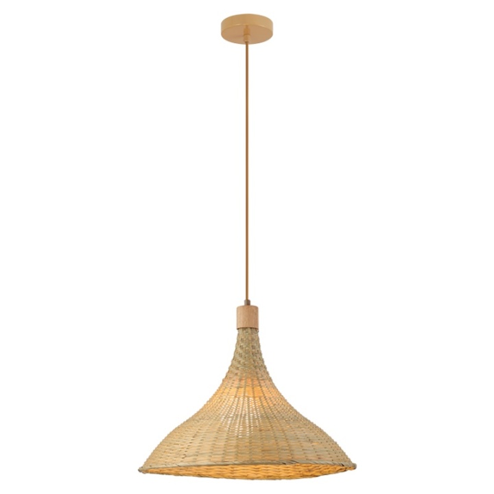Pendul Valen 1xE27 - Maro, Beige, Natural - Img 2
