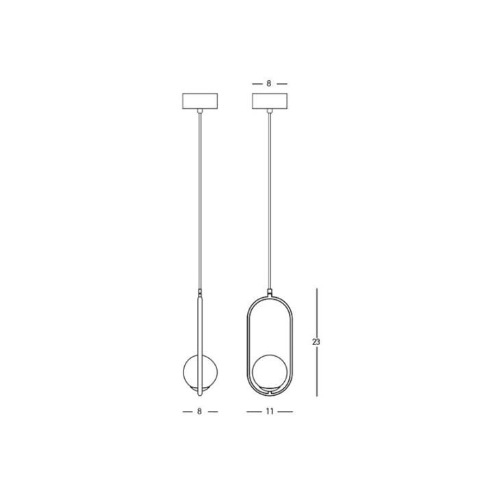 Pendul Valen 1xG9 LED - Gold Matt - Img 4