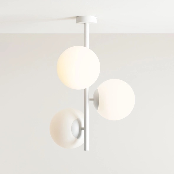 Plafonieră Fin 46 cm 3xE27 - Alb - Img 3