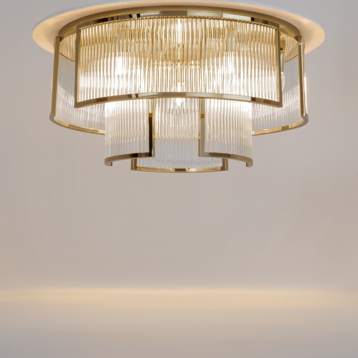 Plafonieră Frame Ø 65 cm E14 - Auriu - Img 2