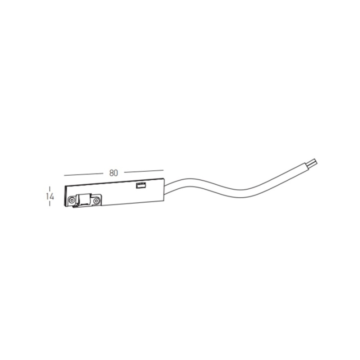 Alimentare pentru sina magnetica 3mm Micro - Negru - Img 3