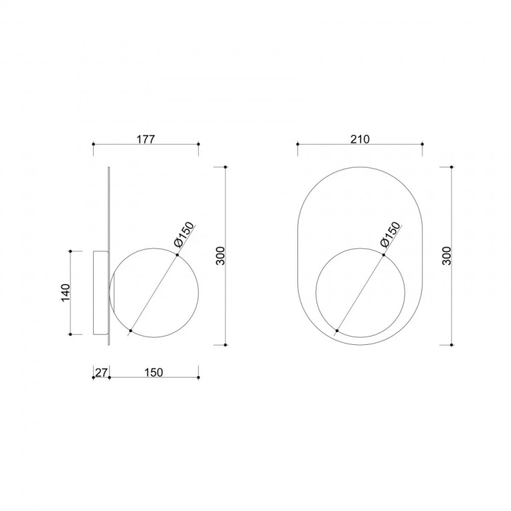 Aplică de perete HANEA brass IP44, auriu - Img 4