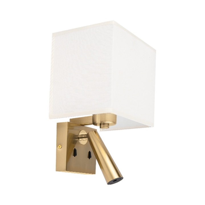 Aplică Nardo 3000K - Alamă, Beige - Img 2