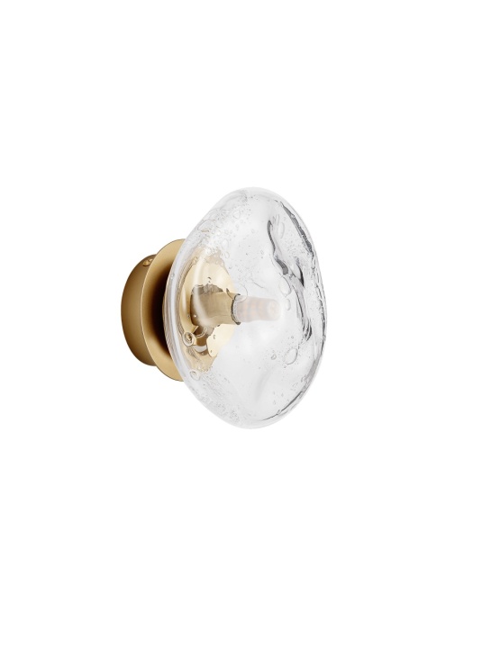 Aplica perete decorativa King Auriu / Transparent Ø17 x H 12 cm - Img 2