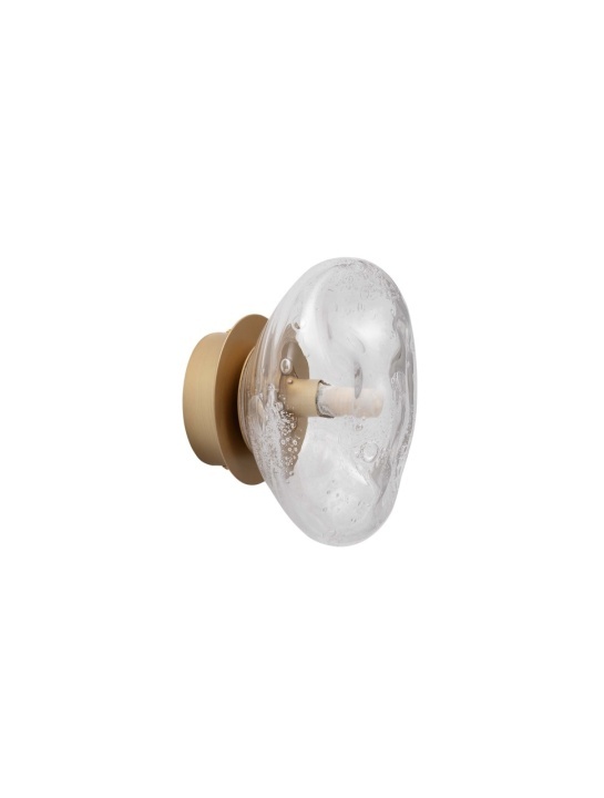 Aplica perete decorativa King Auriu / Transparent Ø17 x H 12 cm - Img 4