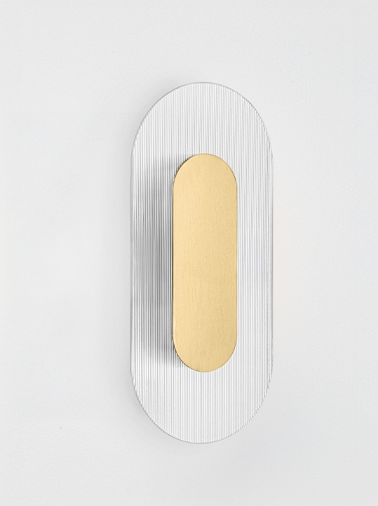 Aplica perete decorativa Vetrio Auriu / Transparent 14 x 6 x 30 cm - Img 3