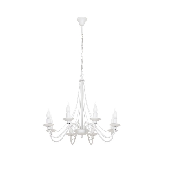 Candelabru Róża 65 cm 8xE14 - Alb - Img 2