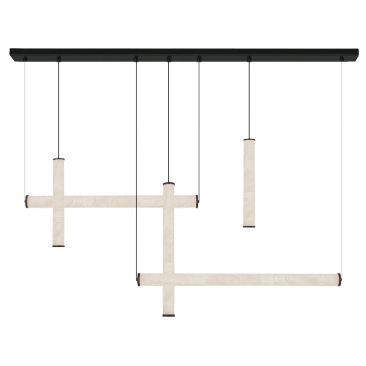 Corp de iluminat suspendat Alabaster LED 3000K - Negru, Natural - Img 2