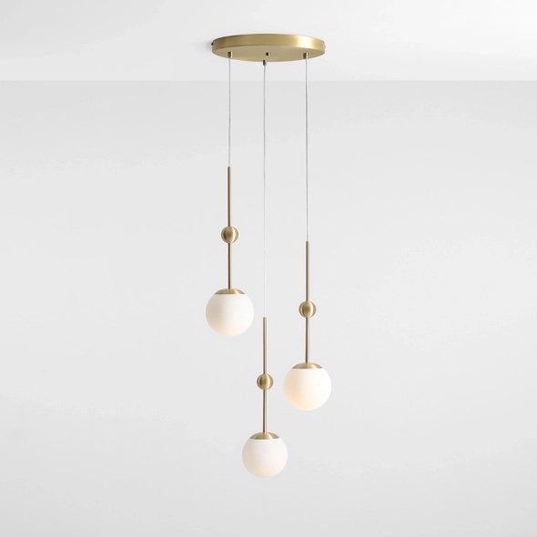 Corp de iluminat suspendat Mae 46 cm 3xE27 - Alamă - Img 5