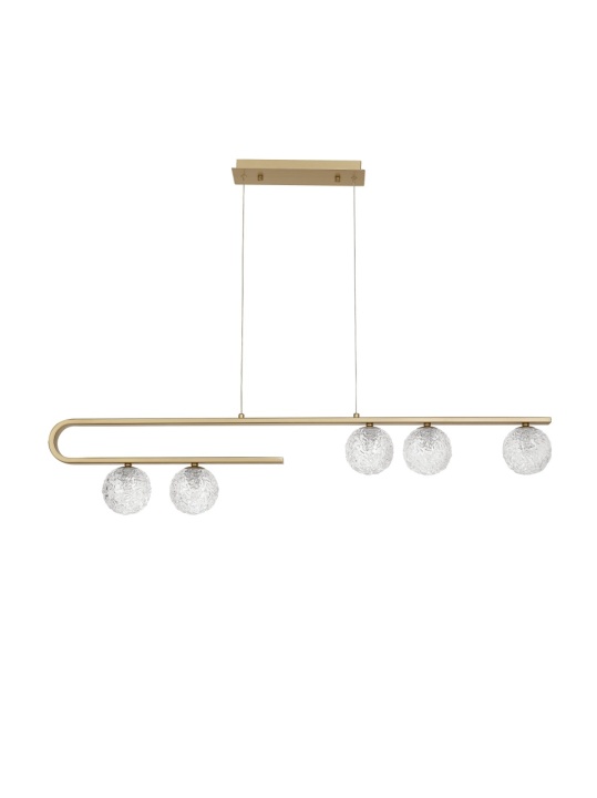 Corp de iluminat suspendat Mirano Transparent / Auriu 113 x 10 x 180 cm - Img 2