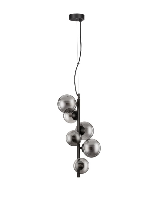 Corp de iluminat suspendat Odillia Smokey / Negru 28 x 23 x 120 cm - Img 2
