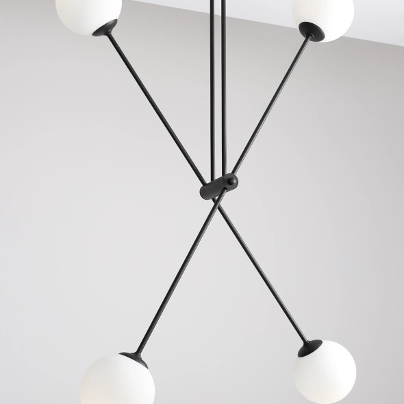 Corp de iluminat suspendat Ohio 108 cm 4xE14 - Negru - Img 2