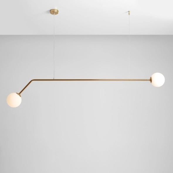 Corp de iluminat suspendat Pure 150 cm 2xE14 - Auriu - Img 3