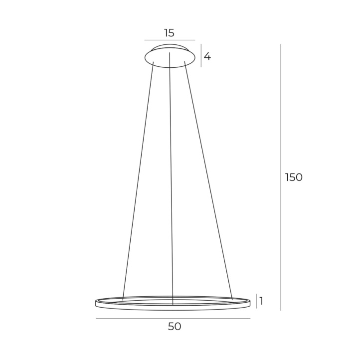 Corp de iluminat suspendat Queen 50cm auriu periat - Img 4
