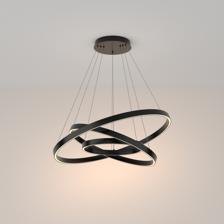 Corp de iluminat suspendat Rim Ø 80 cm 3000K - Negru - Img 2