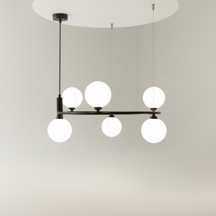 Corp de iluminat suspendat Ring Ø 58 cm G9 - Negru - Img 4