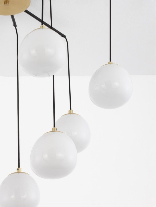 Corp de iluminat suspendat The Egg Opal / Auriu Ø75 x H 70 cm - Img 5