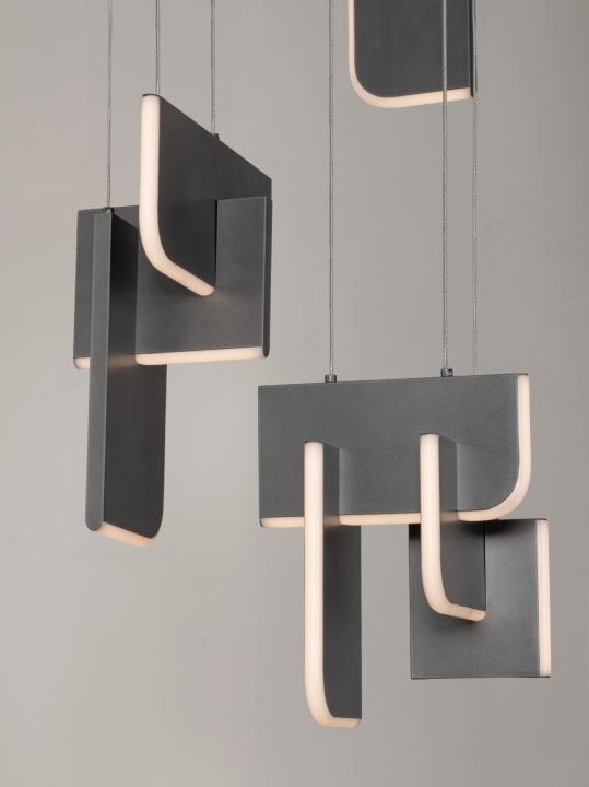 Corp de iluminat suspendat Totem Argintiu / Gri Ø35 x H 200 cm - Img 5