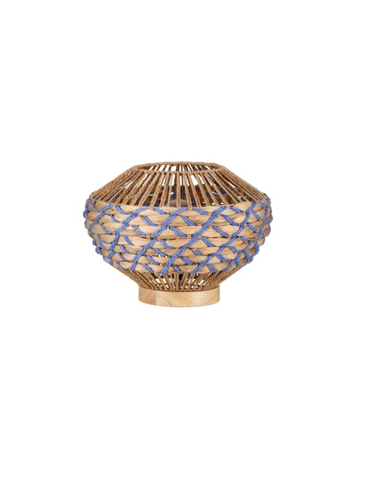 Lampa masa / veioza Μαpi Natural / Blue Ø31 x H 24 cm - Img 2