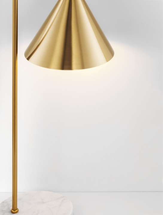Lampa masa / veioza Sway Brass / Alb 19 x 26 x 60 cm - Img 4