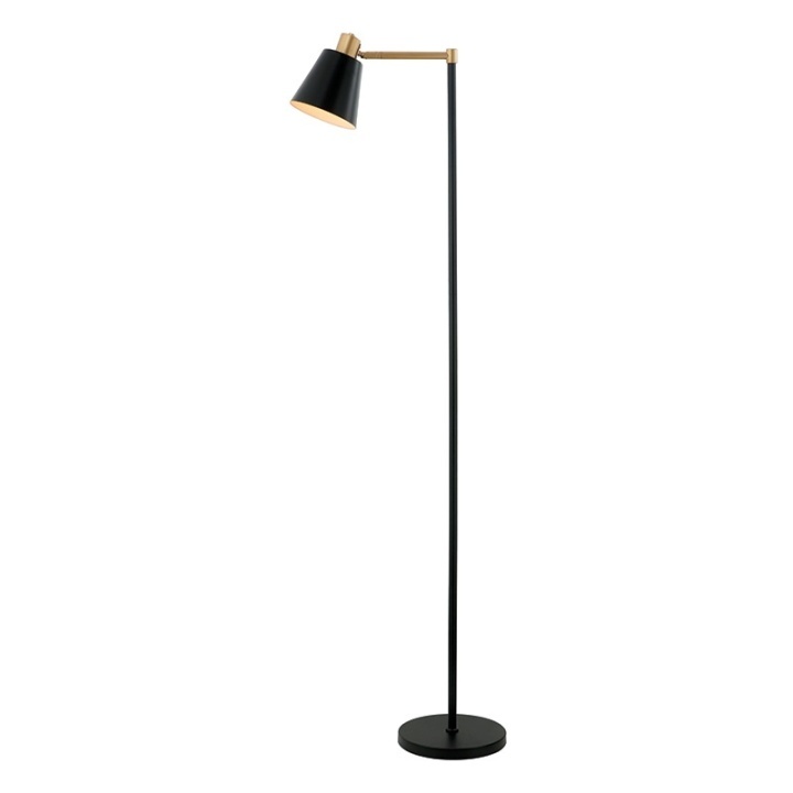 Lampadar Skagen 1xE27 - Negru mat, Gold Matt - Img 2