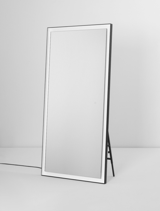 Oglinda cu iluminare Adon Negru / Alb 75 x 4 x 150 cm - Img 4
