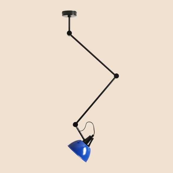 Pendul Aida 17 cm 1xE27 - Albastru cobalt - Img 3