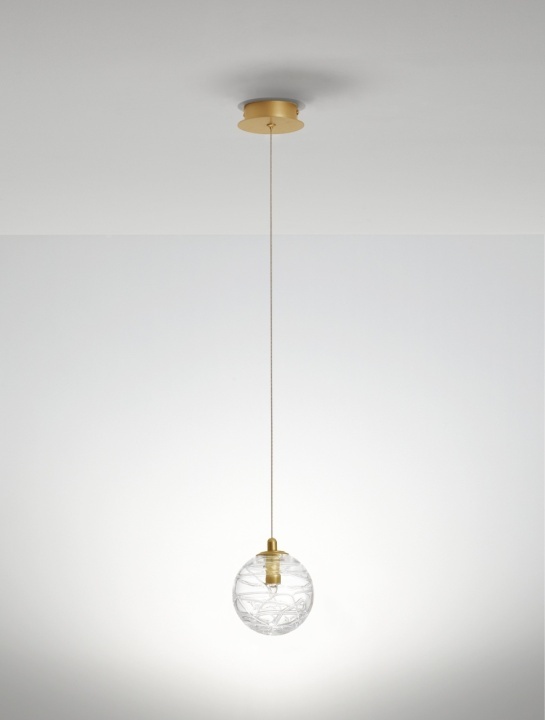 Pendul Coen Transparent / Auriu Ø12 x H 200 cm - Img 3