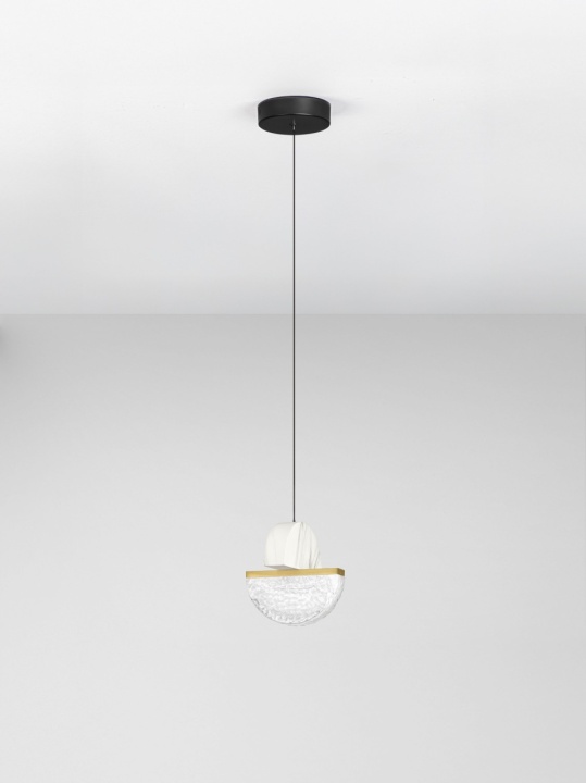 Pendul Dorin Alb / Auriu / Alb / Transparent Ø16 x H 200 cm - Img 3