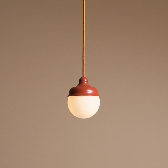 Pendul Fala 11 cm 1xG9 - Teracotă - Img 2