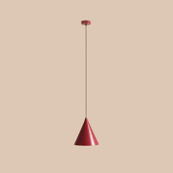 Pendul Form 24 cm 1xE27 - Roșu vin - Img 2