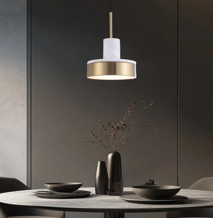 Pendul Lithos - Alb / Auriu - Img 3