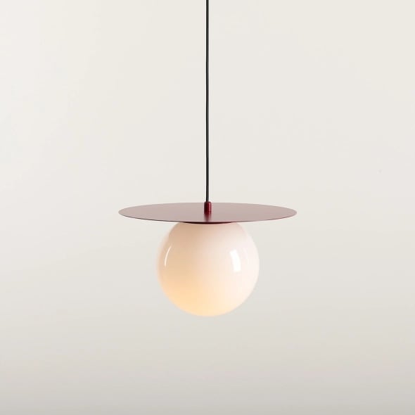 Pendul Loop 34 cm 1xE27 - Roșu vin - Img 2