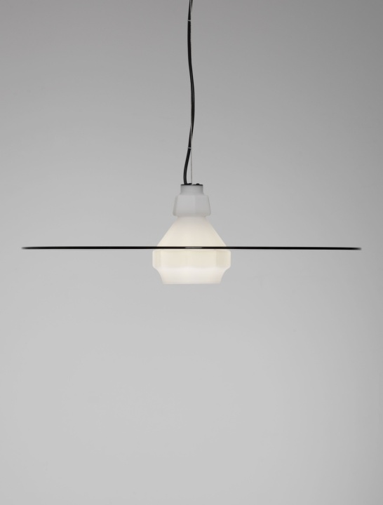 Pendul Lora Smokey, Milky / Negru Ø60 x H 180 cm - Img 5